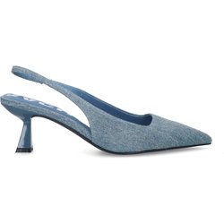 Slingbackpumps in Denim-Optik
