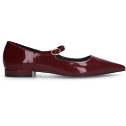 Bordeauxrote Lack-Ballerinas
