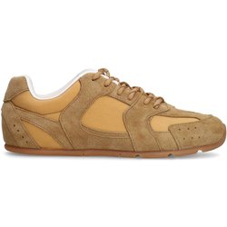 Taupefarbene Veloursleder-Sneaker