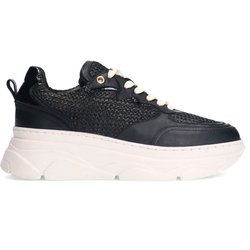 Schwarze Ledersneaker