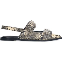 Slingbacks mit Schnalle und Schlangenmuster