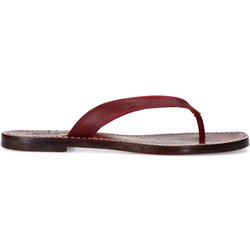 Bordeauxrote Ledersandalen