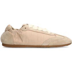 Beigefarbene Sneaker mit Spitzen-Schnürsenkeln