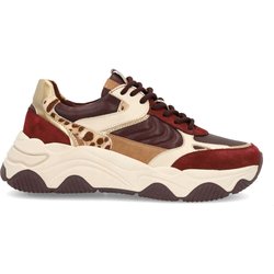 Bordeauxrote Sneaker mit Leo-Details