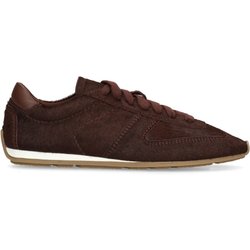 Bordeauxrote Pony-Hair-Sneaker