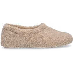 Beigefarbene Teddy-Pantoffeln