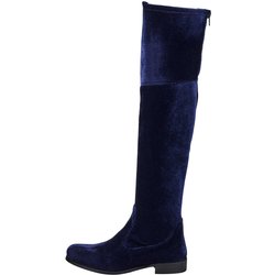 Heine Stiefel Samt Overkneestiefel nachtblau 049.059