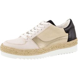 HEINE Damen Sneaker 40 Freizeitschuh, beige-nude-schwarz