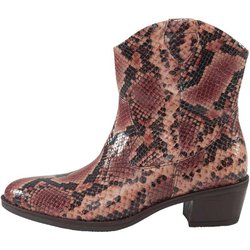 GABOR Damen Stiefelette Cowboy Stiefel Schlangen Optik rosé schwarz