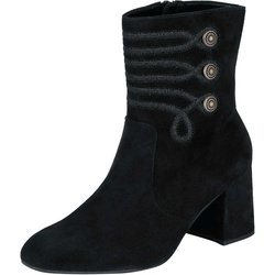 GABOR Damen Stiefelette Veloursleder echtes Leder mit Reißverschluss schwarz