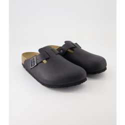 Birkenstock Schuhe - Boston Nubukleder Nubukleder (Schwarz, Gr. 40)