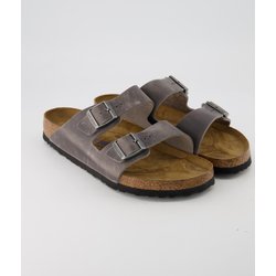 Birkenstock Schuhe - Arizona Weichbettung Leder Leder (Grau, Gr. 42)