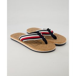 Tommy Hilfiger Schuhe - Cork Beach Sandal Textil (Blau, Gr. 42)
