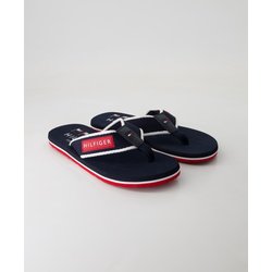 Tommy Hilfiger Schuhe - Flip Flops Textil und Synthetik (Blau, Gr. 43)