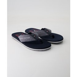 Tommy Hilfiger Schuhe - Flip Flops Textil und Synthetik (Blau, Gr. 40)