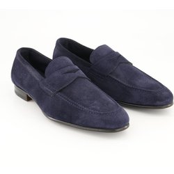 Berwick Schuhe - 5105 Veloursleder (Blau, Gr. 42)