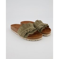 Verbenas Schuhe - Rocio Serraje Volante Veloursleder (Grün, Gr. 38)