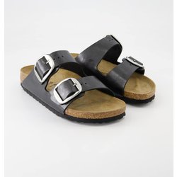 Birkenstock Schuhe - Arizona Big Buckle Leder Leder (Schwarz, Gr. 43)