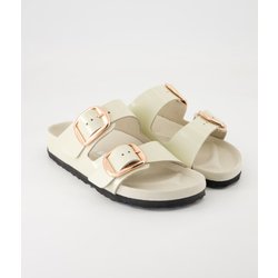 Birkenstock Schuhe - Arizona Big Buckle Lackleder Lackleder (Beige, Gr. 42)