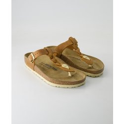 Birkenstock Schuhe - Gizeh Braided Leder Leder (Braun, Gr. 36)