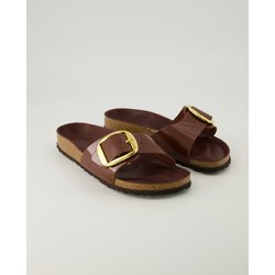 Birkenstock Schuhe - Madrid Big Buckle Lackleder Lackleder (Braun, Gr. 43)