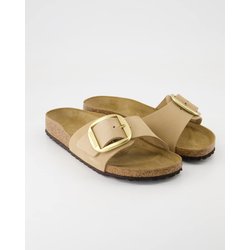 Birkenstock Schuhe - Madrid Big Buckle Leder Leder (Beige, Gr. 36)