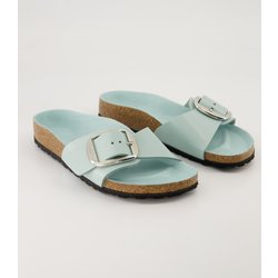 Birkenstock Schuhe - Madrid Big Buckle Leder Leder (Grün, Gr. 42)