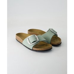 Birkenstock Schuhe - Madrid Big Buckle Nubukleder Nubukleder (Grün, Gr. 40)
