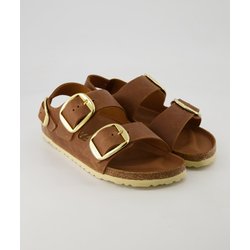 Birkenstock Schuhe - Milano Big Buckle Leder Leder (Braun, Gr. 37)
