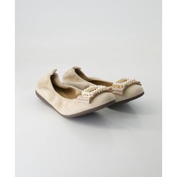 La Ballerina Schuhe - Elletra Veloursleder (Beige, Gr. 39)