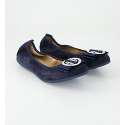 La Ballerina Schuhe - Linda Veloursleder (Blau, Gr. 40)