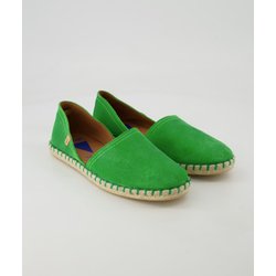 Verbenas Schuhe - Carmen Veloursleder (Grün, Gr. 38)