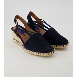 Verbenas Schuhe - Maika Serraje Veloursleder (Blau, Gr. 42)
