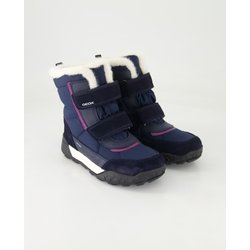 Geox Schuhe - J Trekkyup Girl Veloursleder und Textil (Blau, Gr. 30)
