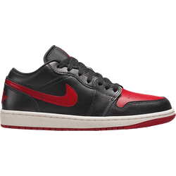Jordan Air 1 Low Bred Damen Schwarz Rot F061