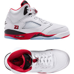 Jordan Air Jordan 5 Retro OG Fire Red GS Kids Weiß F101