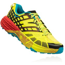 Hoka One One SpeedGoat 2 AW18 Gelb / Rot Herren Trail Schuhe
