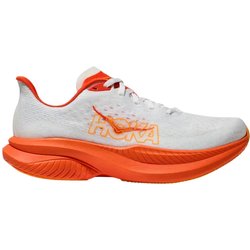 Hoka Mach 6 Schuhe Weiß Orange, Größe EU 42