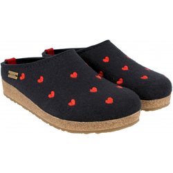 Haflinger - Women's Grizzly Cuoricini - Hüttenschuhe Gr 36 schwarz
