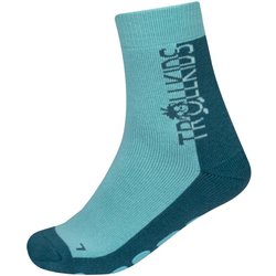 Trollkids - Kid's Anti Slip Socks - Hüttenschuhe Gr 23-26 türkis
