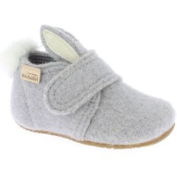 Living Kitzbühel - Baby's Klettschuh Hase mit Ohren - Hüttenschuhe Gr 20 grau