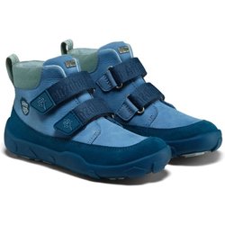 Affenzahn - Kid's Übergangsschuh Leder Friendy - Barfußschuhe Gr 21 shark /blau