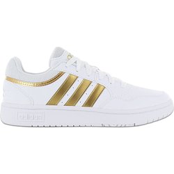 adidas HOOPS 3.0 Low - Damen Classic Schuhe Weiß-Gold HP7972