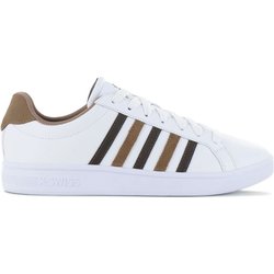 K-Swiss Court Tiebreak - Herren Sneakers Schuhe Leder Weiß 07011-919-M