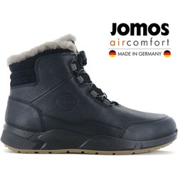 JOMOS Akzent - Herren Winter Stiefel mit Lammfell Gefüttert in Leder Schwarz 325507