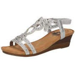 2Go Fashion Keilsandale Damen silber