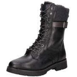 Jana Schnürstiefelette Damen schwarz