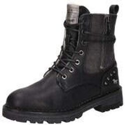 Mustang Schnür Boots Damen schwarz