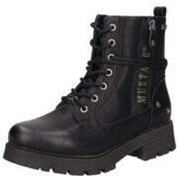 Mustang Schnür Boots Damen schwarz