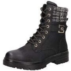 Tom Tailor Schnür Boots Damen schwarz
